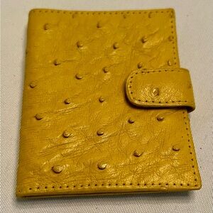Genuine Ostrich Wallet CC holder Yellow